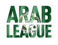 Arab League flag text font Royalty Free Stock Photo