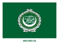 Arab League Flag Vector Illustration on White Background. Arab Community Flag Royalty Free Stock Photo