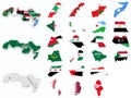 Arab league flags compilation