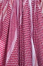 Arab male headscarves for sale in Jordan closeup