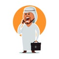 Arab businessman. Saudi man vector isolated Royalty Free Stock Photo