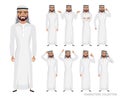 Arab Man character set of emotions