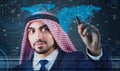 The arab man in data mining concept