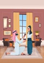 Arab man kneeling holding engagement ring proposing arabic woman marry him couple in love wedding marriage offer happy