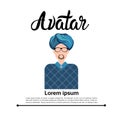 Arab Man, Muslim Arabic Male Profile Icon Social Network