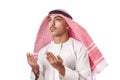 Arab man praying Royalty Free Stock Photo