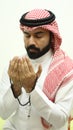 Arab Man Praying In The Holy Month Of Ramadan