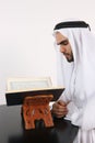 Arab Man Reading The Quran