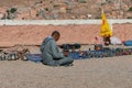 Arab man selling souvenirs in Boumalne Dades.Morocco. October 2019