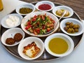 Arab Middle East Mediterranean Meze style breafast Royalty Free Stock Photo