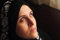 Arab muslim woman searching hope Royalty Free Stock Photo