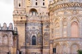 Arab and norman decorative patterns and details of the facade of the Palermo Cathedral, Sicily Royalty Free Stock Photo