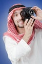 Arab photographer in studio