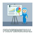 Arab profesional businesswoman giving presentation Royalty Free Stock Photo