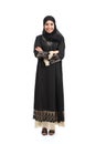 Arab saudi woman posing standing happy