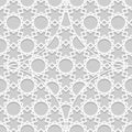 Arab seamless pattern. Islamic texture background. Geometric muslim ornament backdrop. White on gray color palette. Traditional Royalty Free Stock Photo