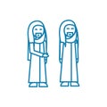 Arab state residents linear icon concept. Arab state residents line vector sign, symbol, illustration.