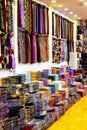 Arab store selling a variety of fabric