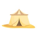 Arab tent icon cartoon vector. Desert camp