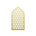 Arab vector window door pattern. Arabian islamic mosque ramadan ornament style