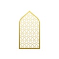 Arab vector window door pattern. Arabian islamic mosque ramadan ornament style