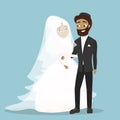 Arab wedding couple.