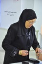 Arab women voting in the polling station