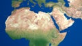 Arab world map Africa Asia middle east map 3D rendering Royalty Free Stock Photo