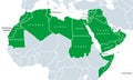 Arab World political map