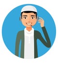 Arab yemen operator man with headset customer service helpdesk s