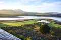 View of Botrivier Lagoon overlooking golf course arabella and mo Royalty Free Stock Photo