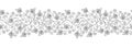 Arabesque Arabic seamless floral pattern. Tree branch with flowers and petals.