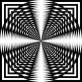 Arabesque circle into square effect black on transparent background