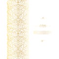 Arabesque eastern element vintage white and gold background border vector