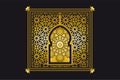 Arabesque golden pattern background Gold Luxury background islamic ornament