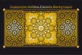 Arabesque golden pattern background Gold Luxury background islamic ornament