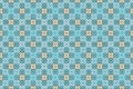 Arabesque islamic blue seamless pattern