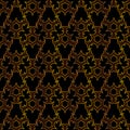 Arabesque islamic gold and black seamless pattern