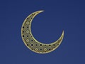 Arabesque Moon on blue background