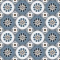 Arabesque octagonal floral seamless pattern background vector de Royalty Free Stock Photo