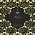 Arabesque pattern with precious ornament background template vector