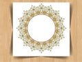 Arabesque Vector - Ornamental eastern design, border frame, colored Royalty Free Stock Photo