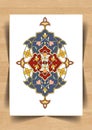 Arabesque Vector - Ornamental eastern design, border frame, colored Royalty Free Stock Photo