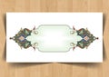 Arabesque Vector - Ornamental eastern design, border frame, colored Royalty Free Stock Photo