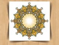 Arabesque Vector - Ornamental eastern design, border frame, colored Royalty Free Stock Photo