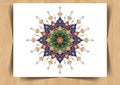 Arabesque Vector - Ornamental eastern design, border frame, colored Royalty Free Stock Photo