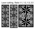 Arabesque vector panel. Laser cutting. Template for interior partition in arabic style. Arabesque cnc screen, panel