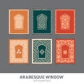 Arabesque window silhouettes