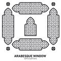 Arabesque window silhouettes