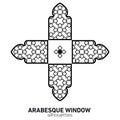 Arabesque window silhouettes